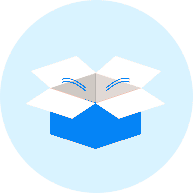 Empty state illustration with blue color scheme